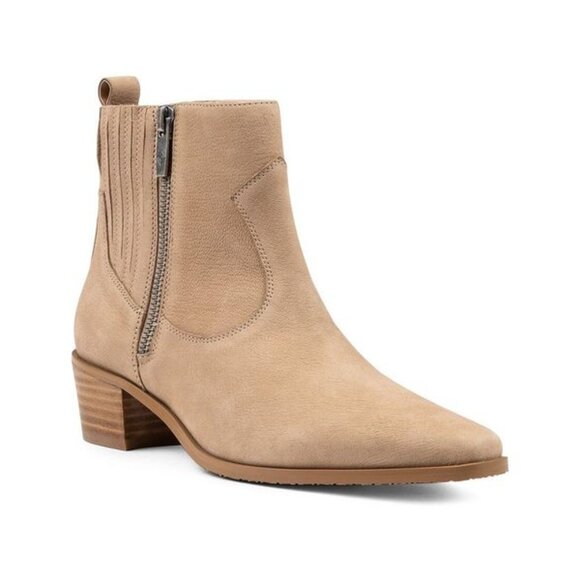 Donal Pliner NWT New Banks Tan Leather Ankle Boots Sz 9.5 - Picture 1 of 8